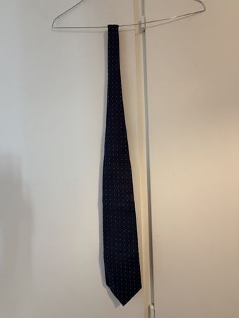 Camiceria Nazionale cravatta blu pois seta 100%