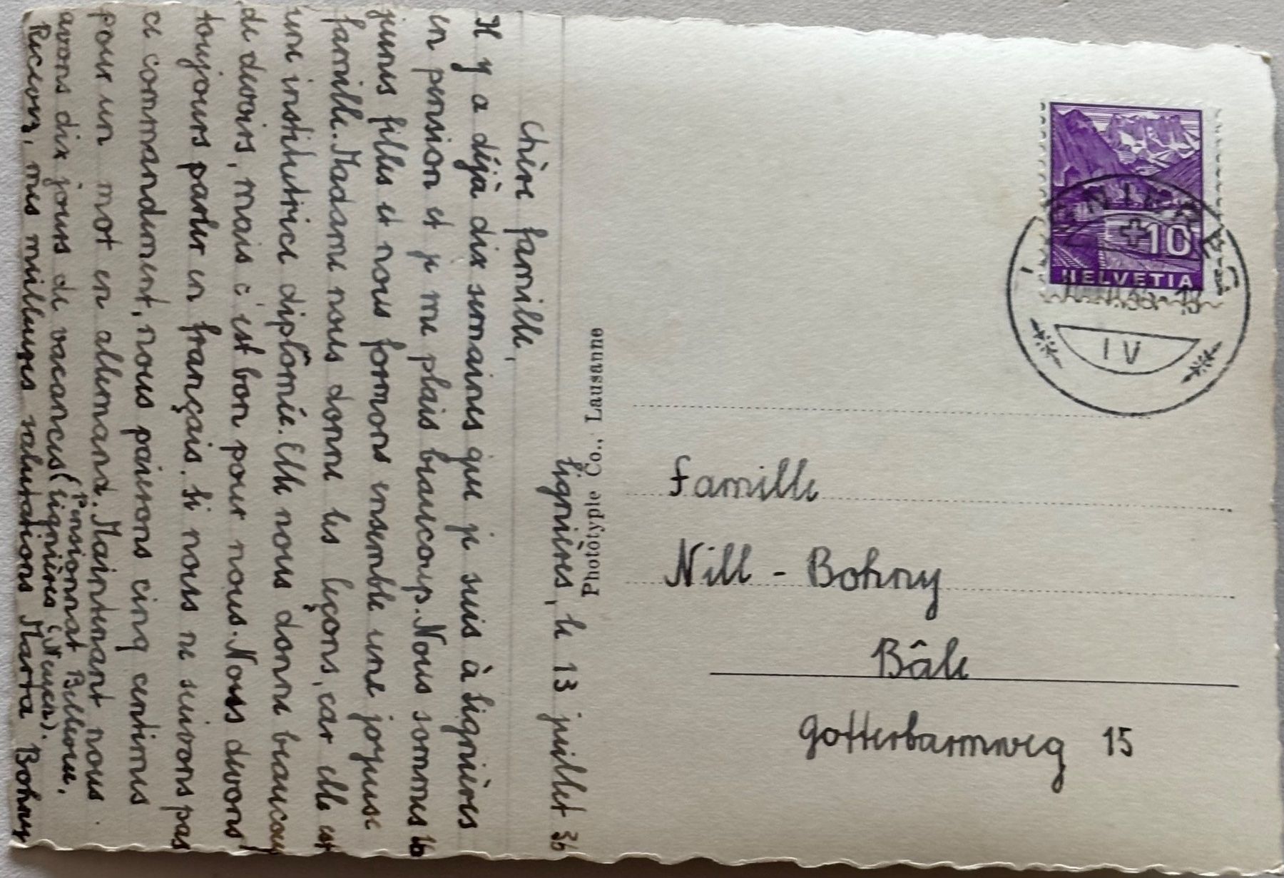 Cartoline postali: Lignieres NE – Usato da Frauenfeld venduto da Merk52 1
