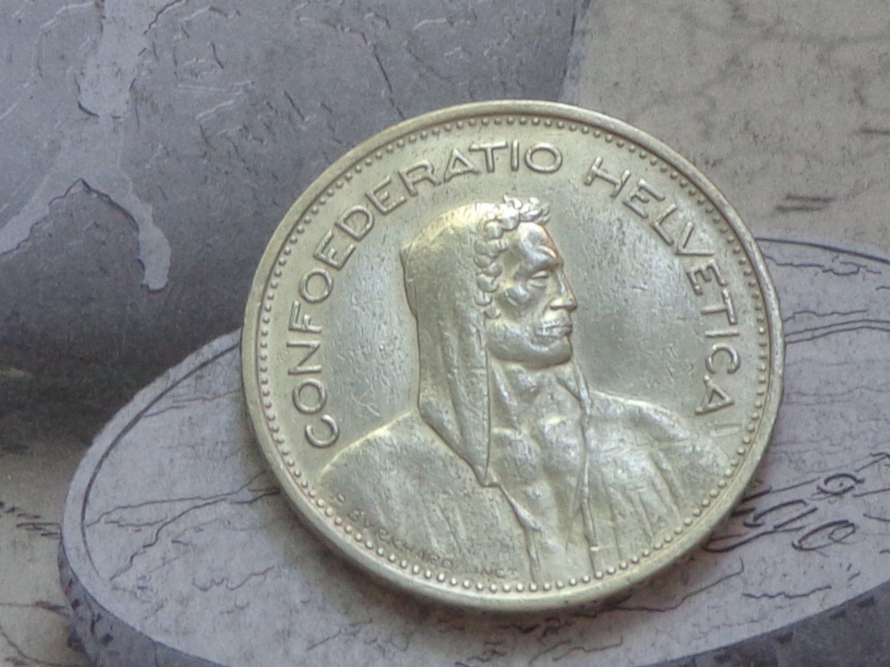 Alle Münzen: 5 Fr. 1952 B  Superbe Qualité - Rare – Gebraucht aus Pully von UCA01 1