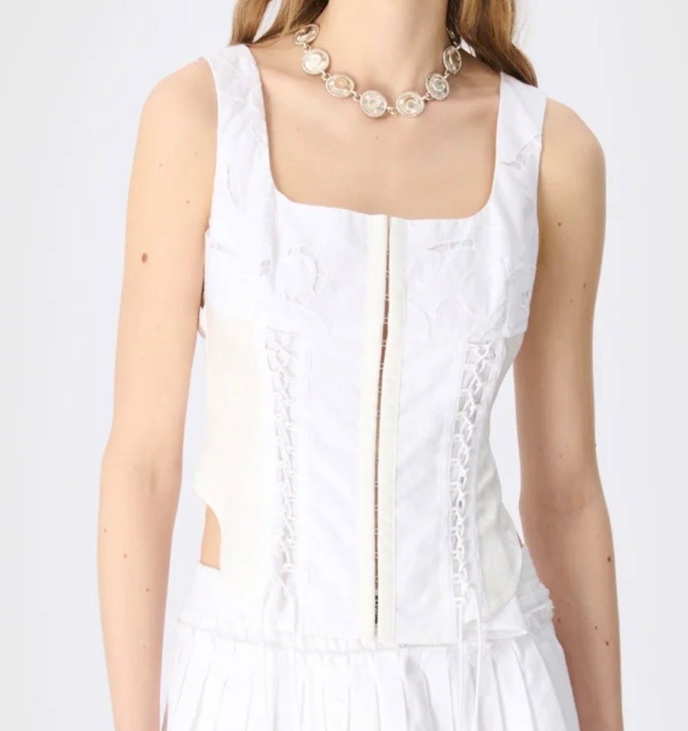 Top: Marine Serre corset top, Fr 38 – Nuovo e nell'imballaggio originale da Zürich venduto da kuz_mnn9 5