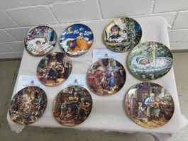 9 NEUE, hübsche Porzellan Sammlerteller/ Wandteller Vintage