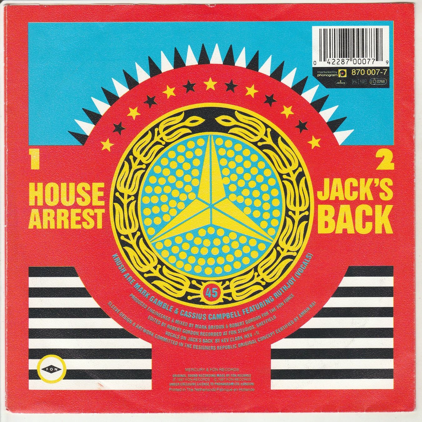 Schallplatten: Krush - House Arrest 7" Vinyl 1987 – Gebraucht aus Tübach von JamesStone 1