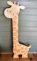 Kinder Messlatte Giraffe aus Holz, Top Zustand!