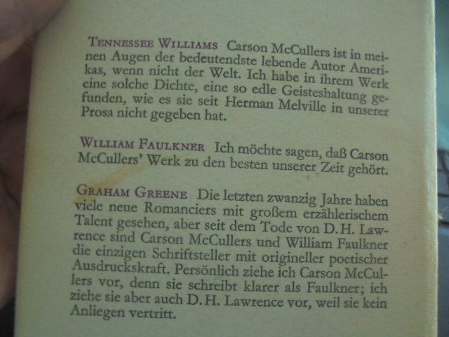 Bücher: C.M. McCullers: FRANKIE – Gebraucht aus Hinwil von Glasperlen 2