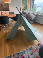 nobodinoz Kinder-/ Tipizelt Stoff mit Federschmuck gut e...