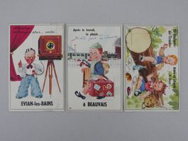 DREI ALTE AK FRANKREICH MIT LEPORELLO SEHENSWÜRDIGKEITEN