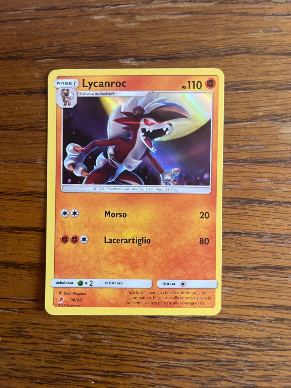 Pokémon Carte collezionabili: Carte Pokemon Lycanroc Reverse - IT – Usato da Vernayaz venduto da Darkfrost