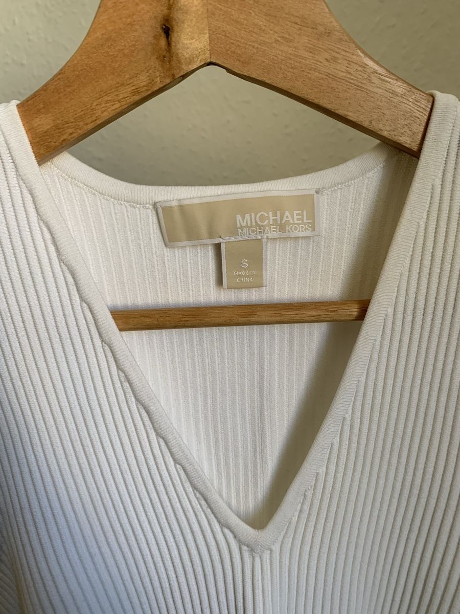 Michael Kors Vestiti: Robe blanche effet plissé Michael Kors – Nuovo e nell'imballaggio originale da Genève venduto da rez_c6c6 7