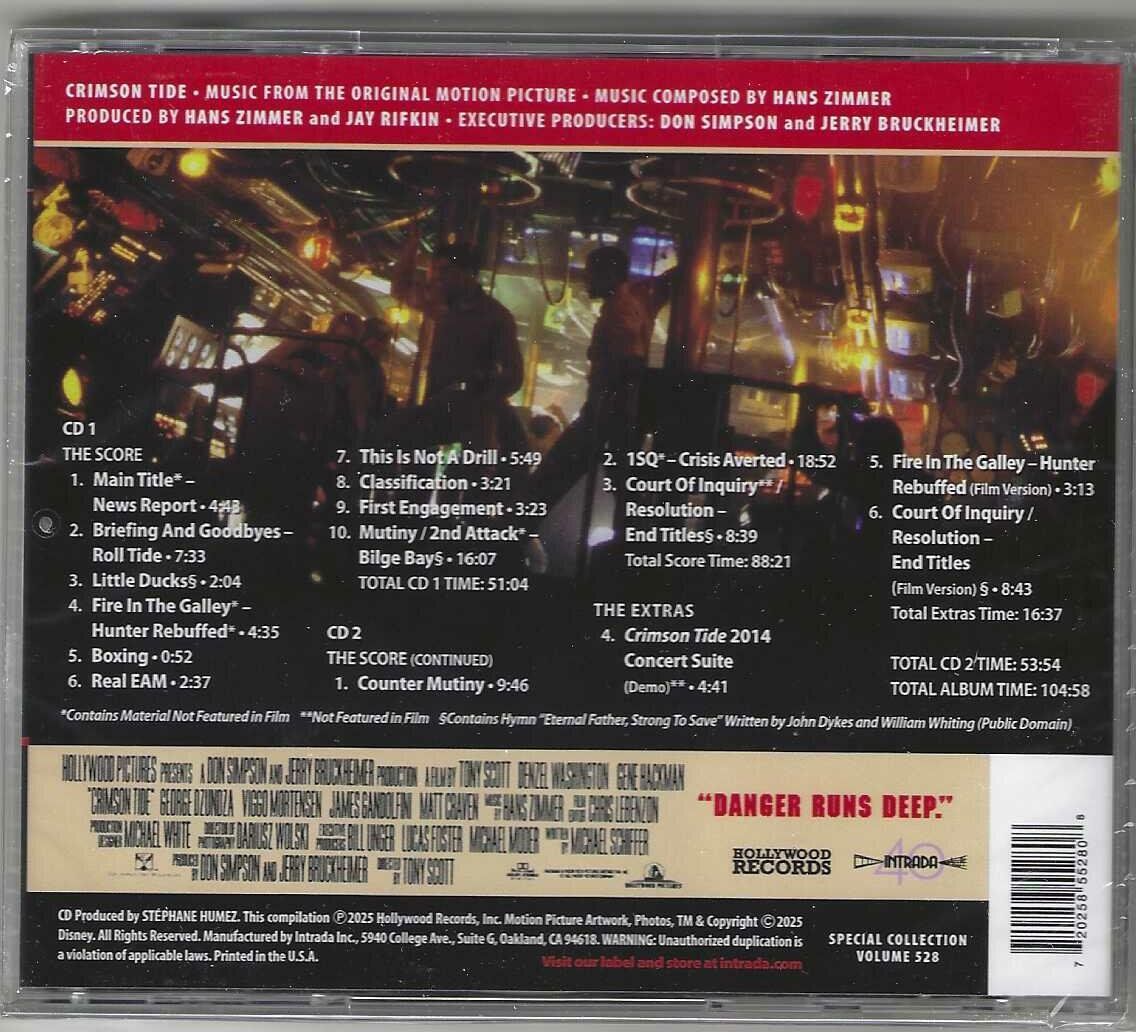 CDs: Hans Zimmer - Crimson Tide - 2 X CD - Neue - – Neu und originalverpackt aus Genève von CDLPBookS 1