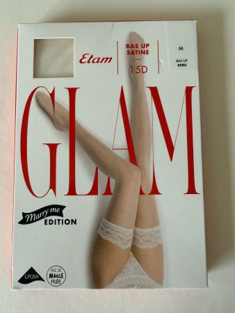 ETAM, Halterlose Strümpfe MERRY ME Edition, Grösse M, Weiss