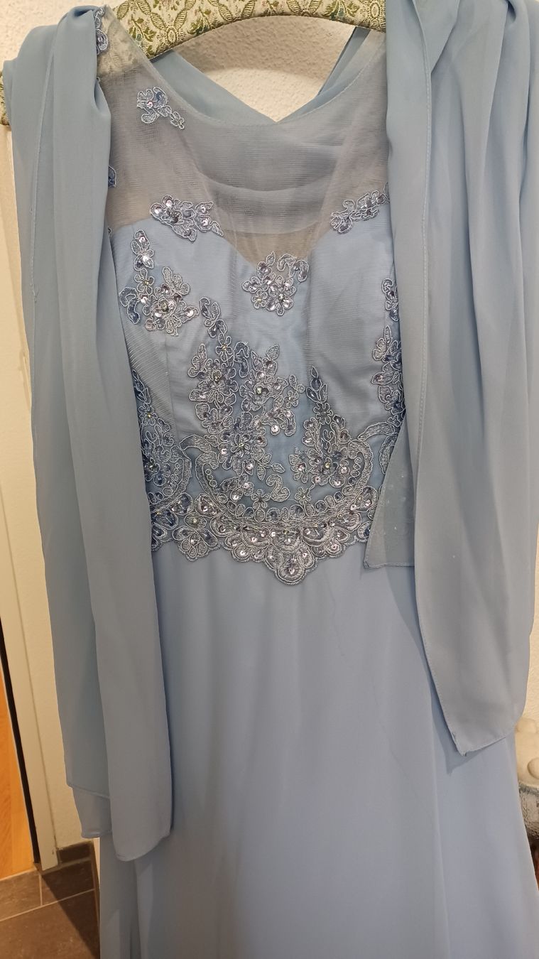 Vestiti: Helles, blau-lila Abendkleid, Gr. 40 – Nuovo (secondo la descrizione) da Steinach venduto da Sommer9000 8