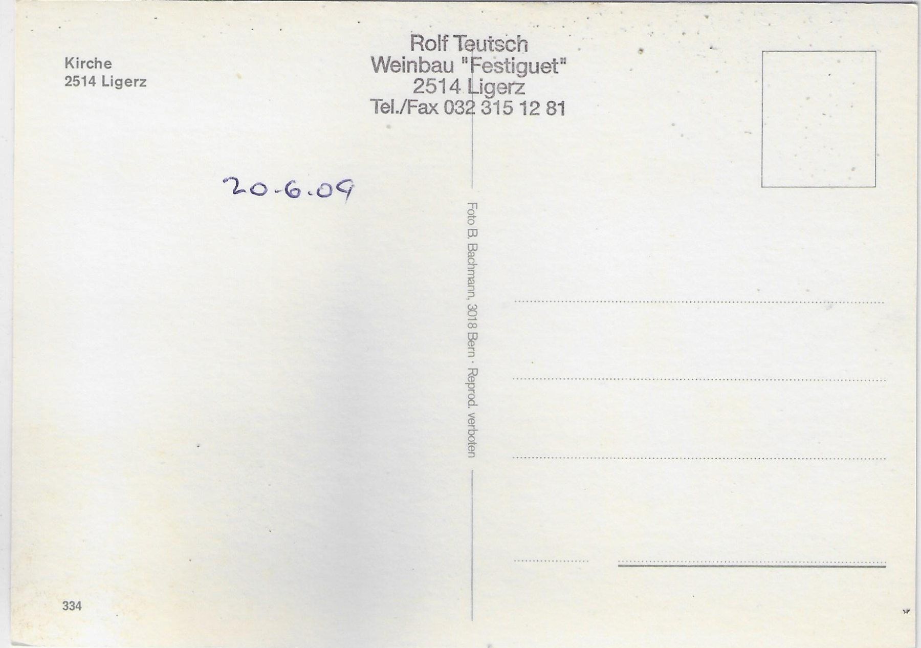 Cartoline postali: Kirche - Ligerz – Usato da Ettingen venduto da Kartenplanet 1