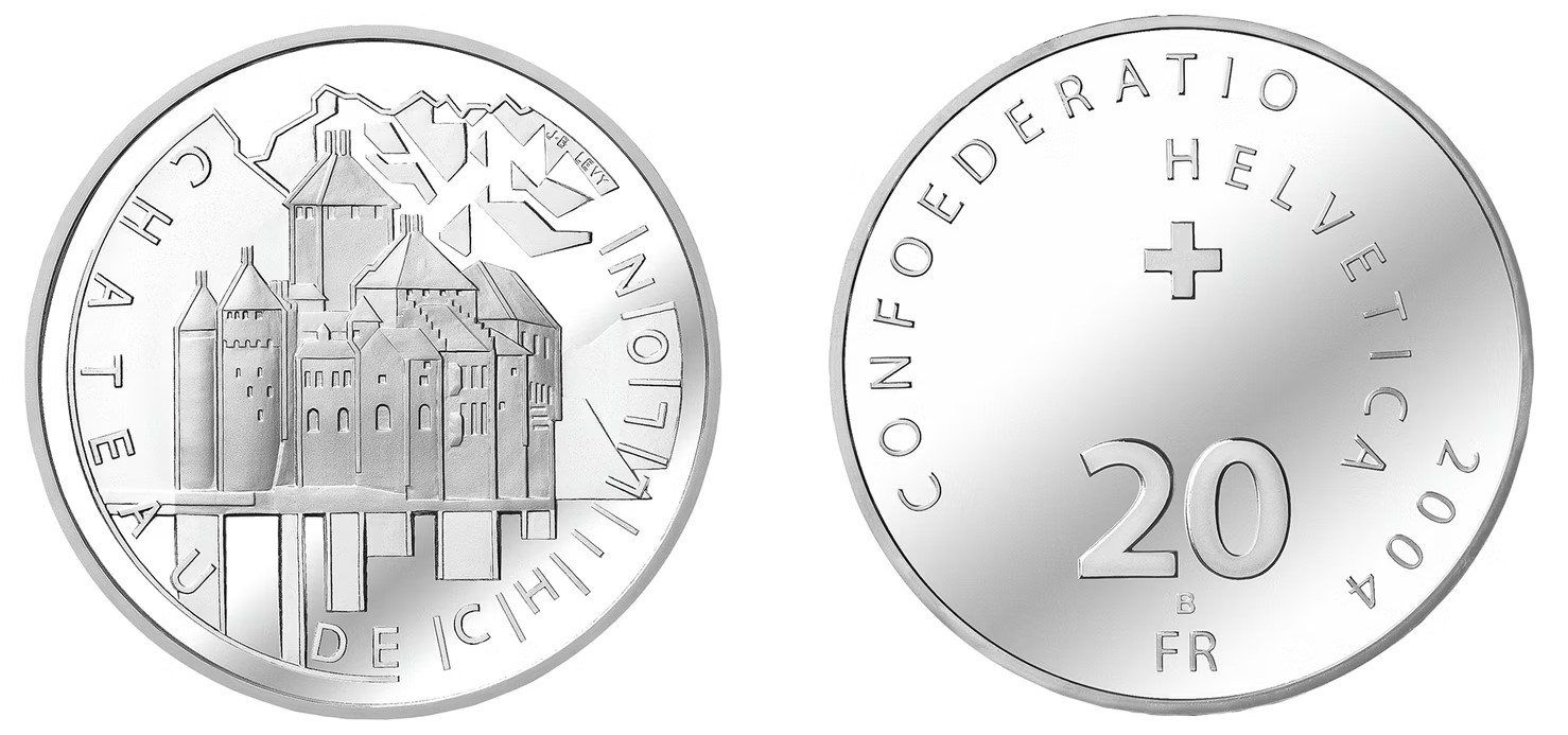 Tutti le monete: 2004. 20 FR. Château de Chillon. – Nuovo (secondo la descrizione) da Solothurn venduto da Numis_4500
