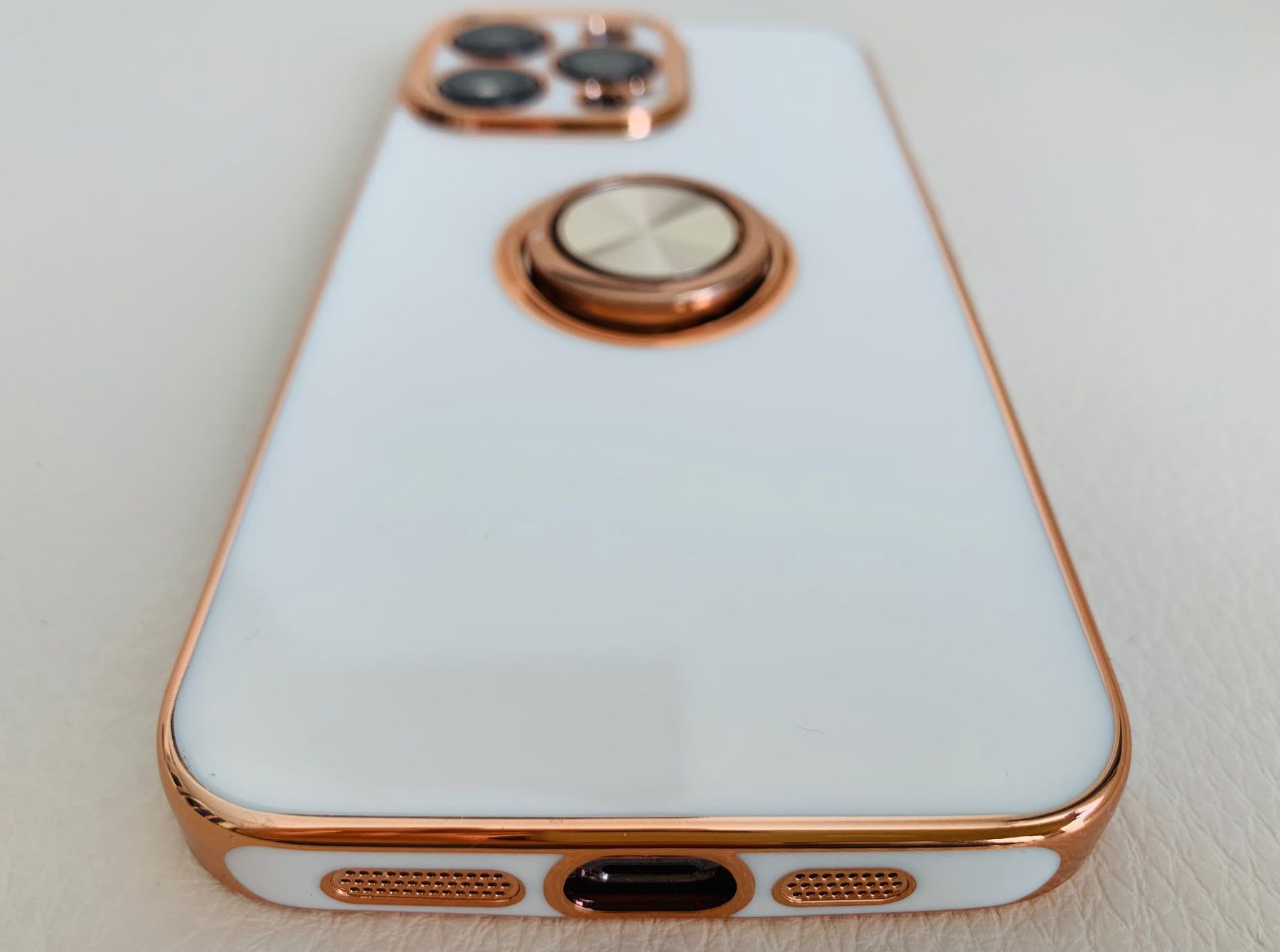 Apple Cover & Protezioni schermo: iPhone15 Pro Max Hülle Weiss/Rosegold mit Ringhalter – Nuovo e nell'imballaggio originale da Rikon im Tösstal venduto da Alpenmutz 5
