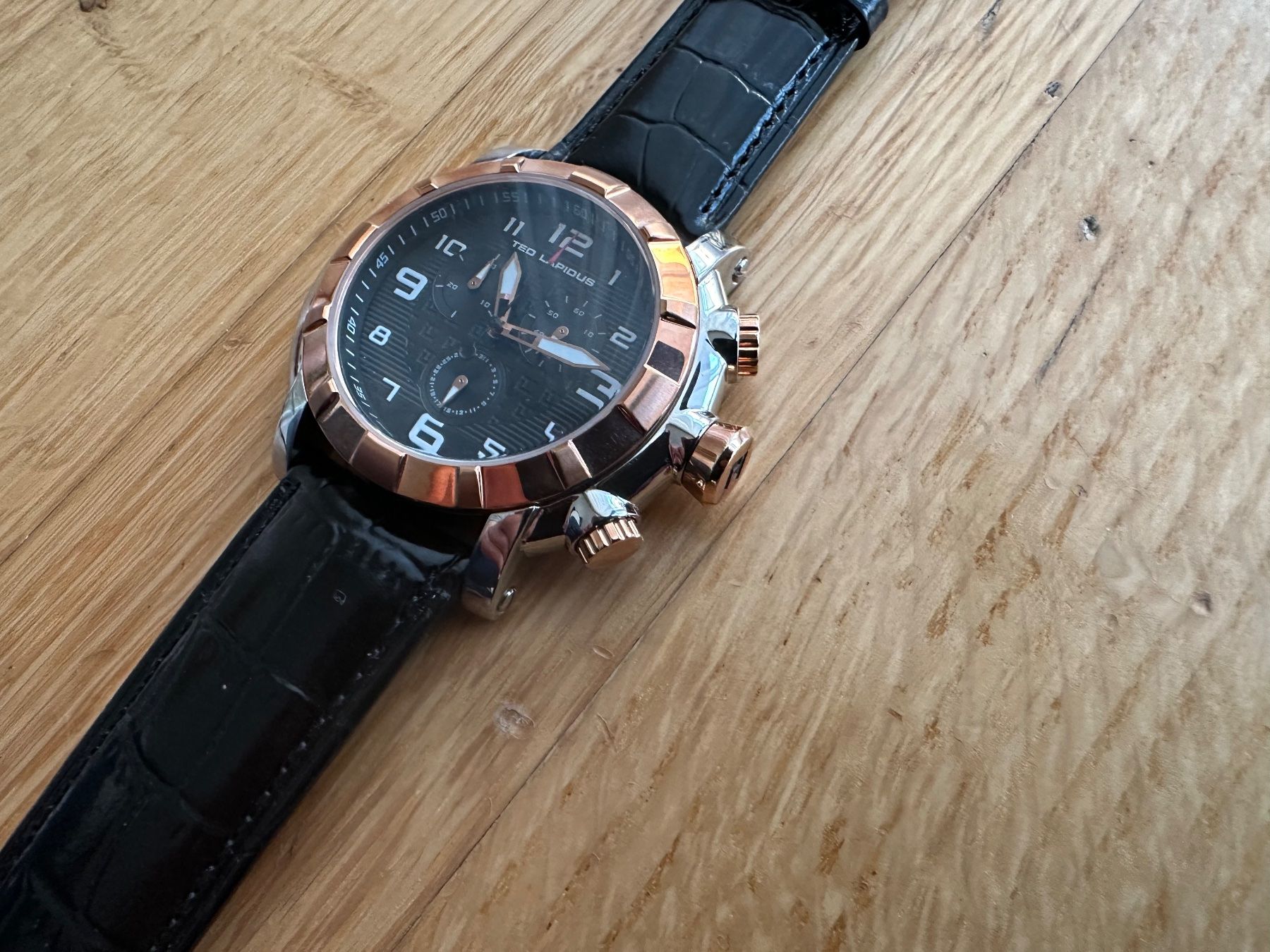 Orologi: Neue ungetragene Ted Lapidus Chronograph Uhr Ref. 5121809SM – Usato da Bettlach venduto da Tradenet100 3