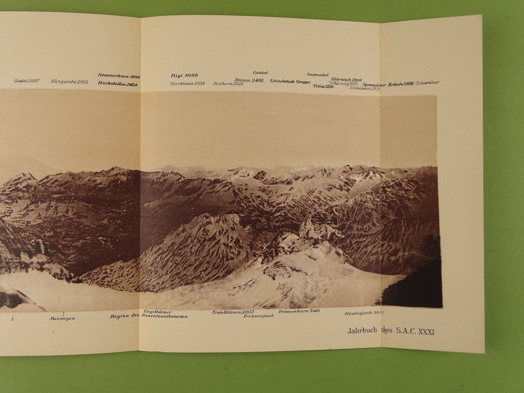 Cartine & Atlanti: PANORAMA VOM ROSENHORN 1896 – Usato da Grüningen venduto da Kartensammler 4