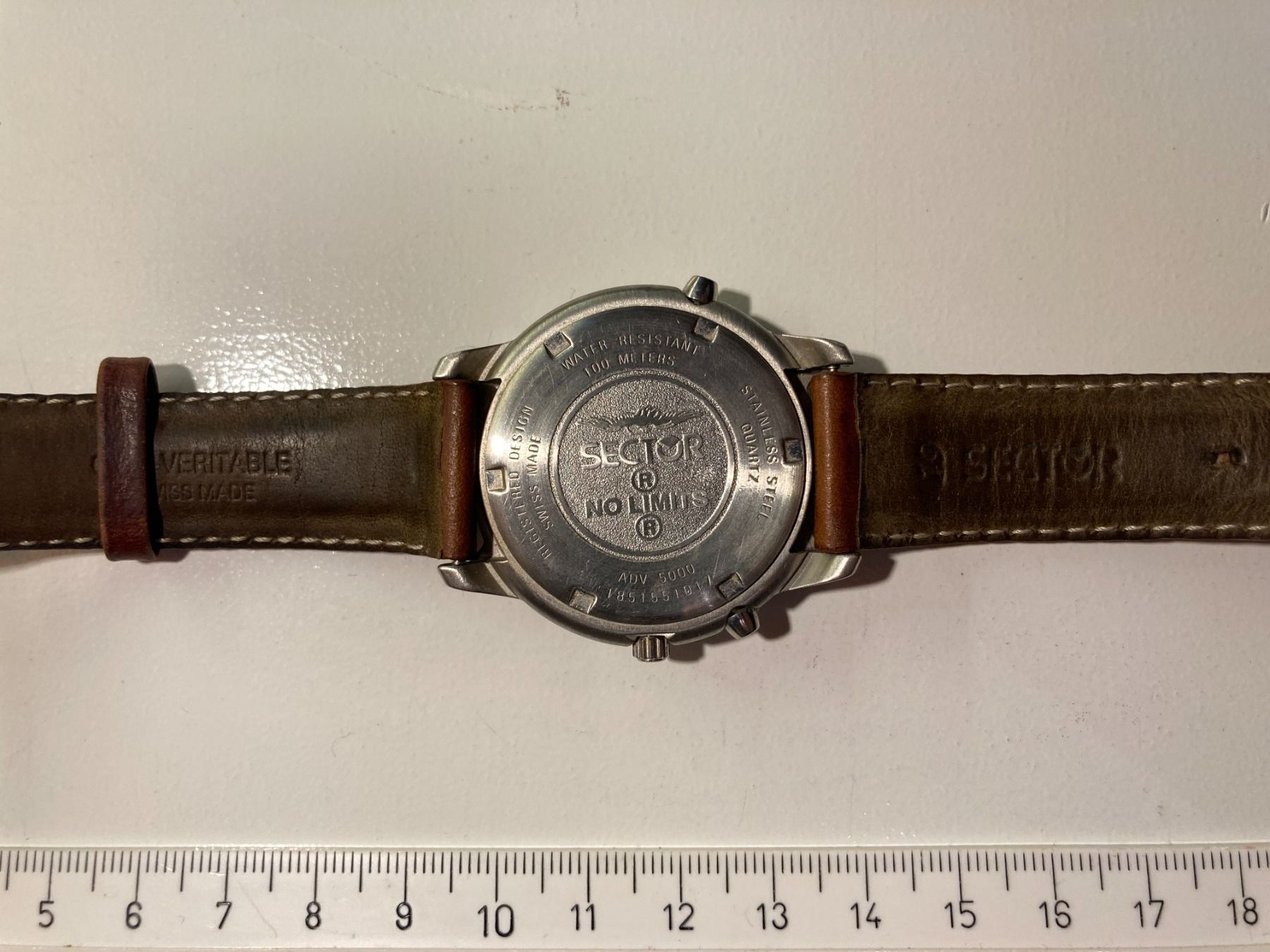 Sector Orologi: Sector ADV 5000 Herrenuhr Chronograph Lederarmband – Usato da Zwingen venduto da Hugom 2