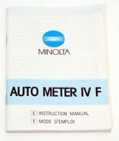Minolta Auto Meter IV F Manual E & F