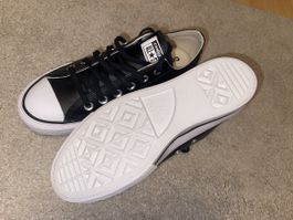 Converse All Star Leder Plateau, Grösse 38, Schwarz