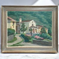 Ernest Maurice ZAUGG (1889-1963) paysage huile sur pavatex