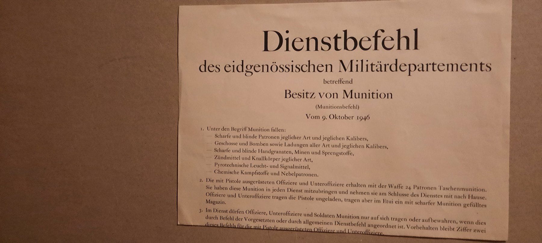 Documenti: Dienstbefehl CH Armee – Usato da Lauerz venduto da manasi