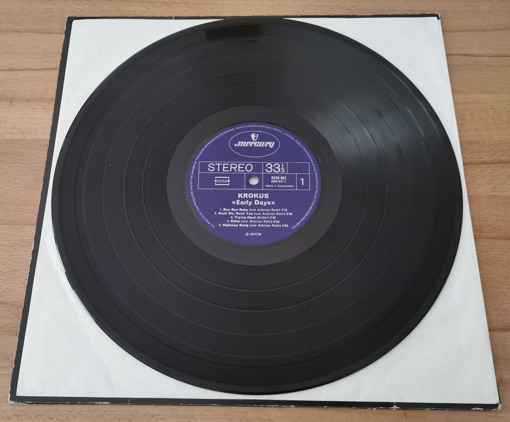 Schallplatten: KROKUS: Early days LP Black Cover Ex Libris Edition – Gebraucht aus Münchwilen TG von Swb 2