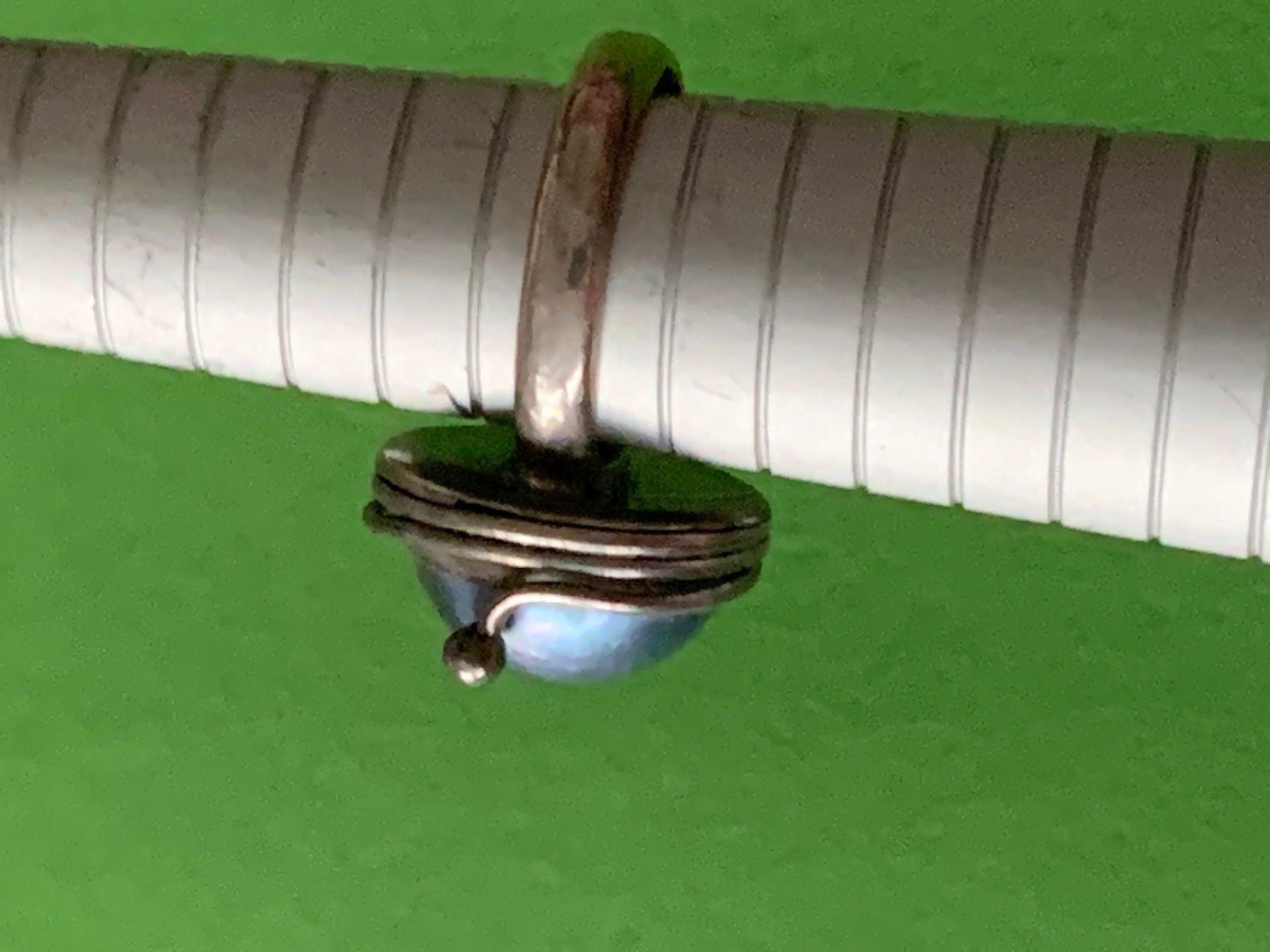 Anelli: Silberring blaue perle/Perlmutt  (rg58) – Usato da Dittingen venduto da Bijoubelle 5