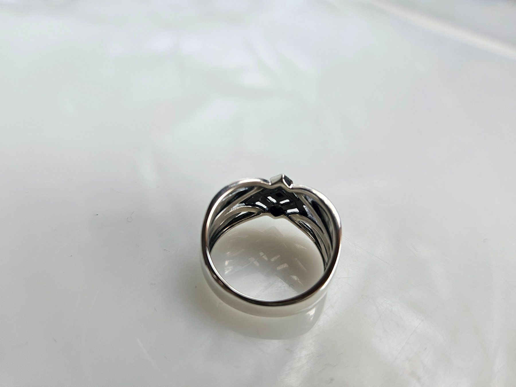 Bagues: Silberring mit schwarzem Spinel Grösse 56 – Neuf (Voir description) à Winterthur par ste_tcx5 4