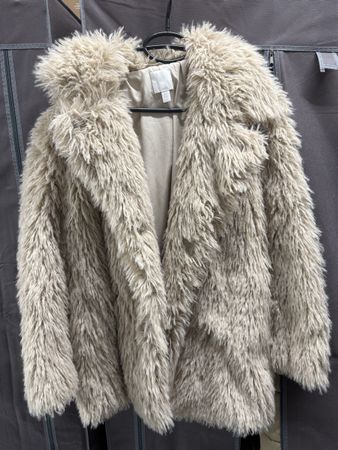 H&M Kunstfelljacke Teddyfellmantel XS beige Winter kuschelig
