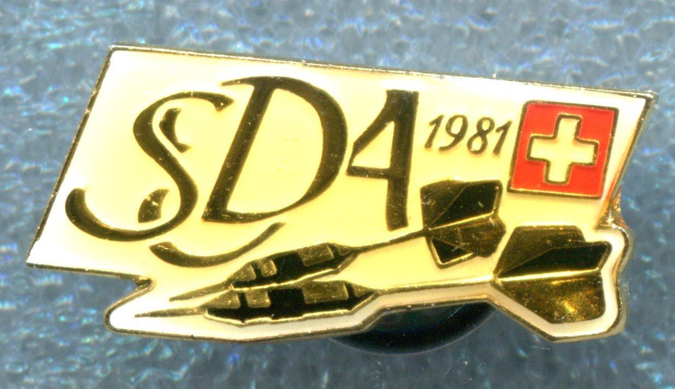 Plaketten & Abzeichen: Swiss Darts Association  1981 – Gebraucht aus Winterthur von Sammleroase