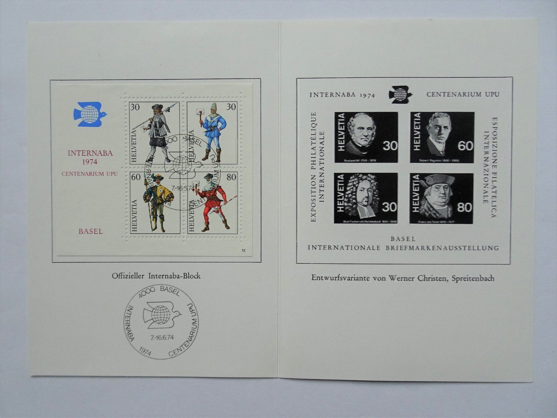Tous les timbres: 1974 – Neuf (Voir description) à Aadorf par Chnorli-Furz 1