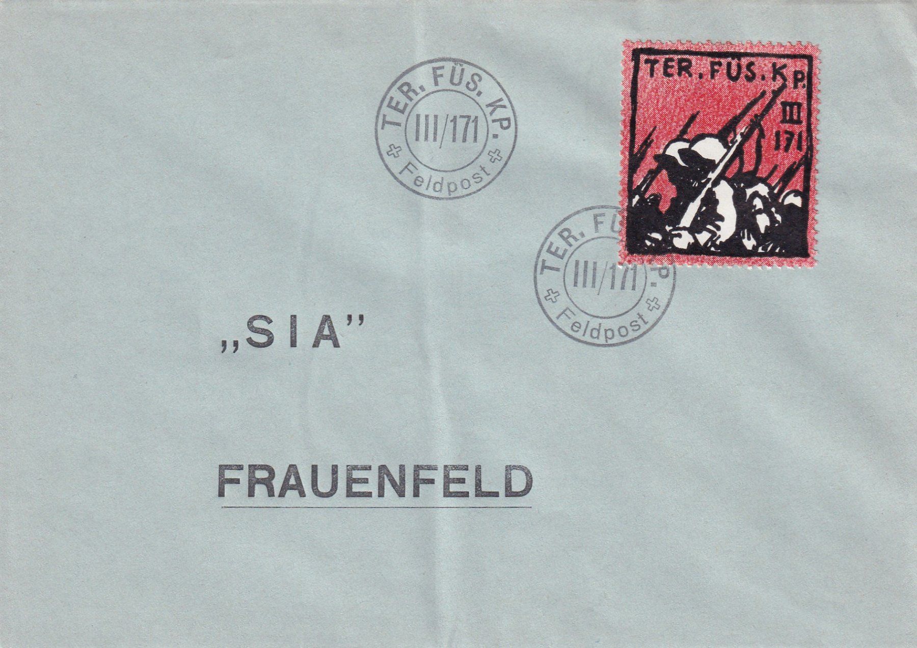 Tutti i francobolli: Feldpost 2. WK: Ter.Füs.Kp.III/171, Nr. 335 – Usato da Birsfelden venduto da Sakurajima