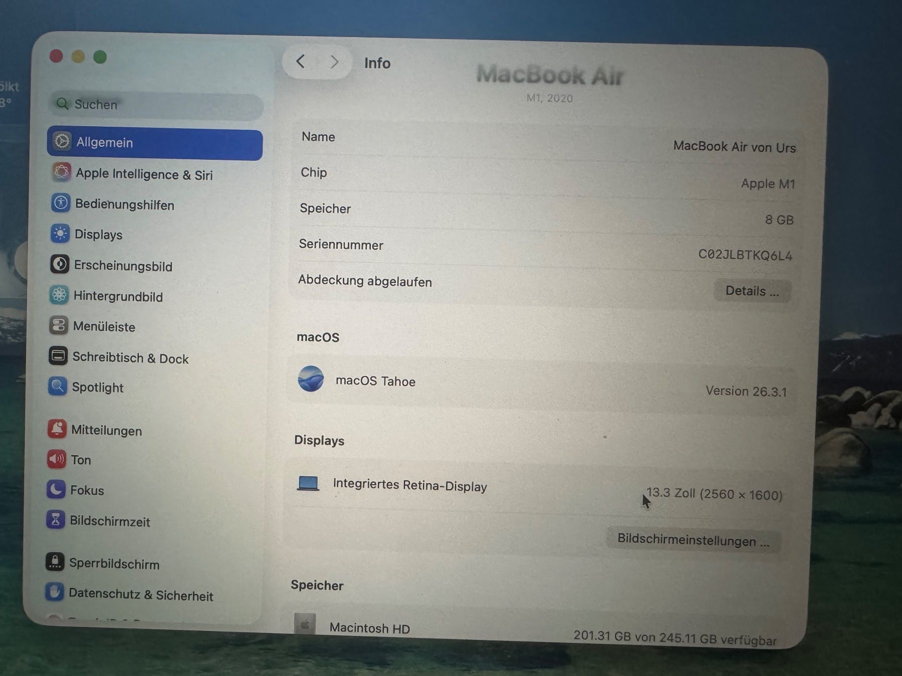 Apple Portables: MacBook Air m1 – D'occasion à Hunzenschwil par UF61 3