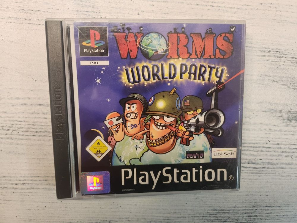 Sony Jeux: Worms World Party für Sony Playstation 1 Ps1 – D'occasion à Tuggen par Zweitechanceboutique