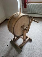 Rustikale Buttermaschine aus Holz, Antik, Dekorationsobjekt