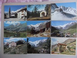 36 kleinformatige AK Saas-Fee
