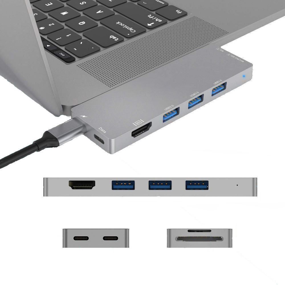 Lecteurs & Adaptateurs: 8in1 MacBook Hub USB-C Hub Adapter – Neuf (Voir description) à Thun par thunshop 2