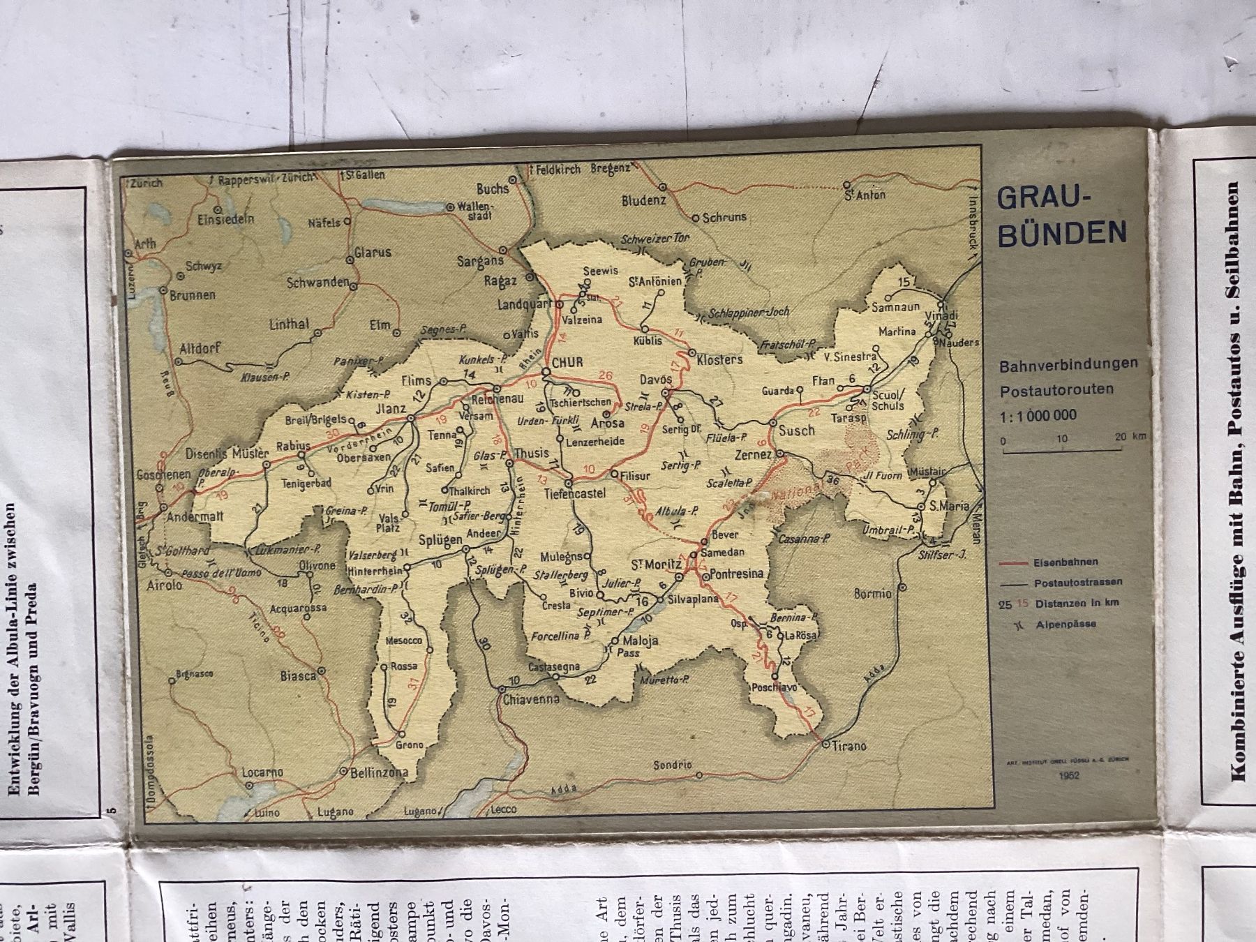 Cartine & Atlanti: Alte Reisekarte Graubünden – Usato da Eglisau venduto da mar_5rn2 6