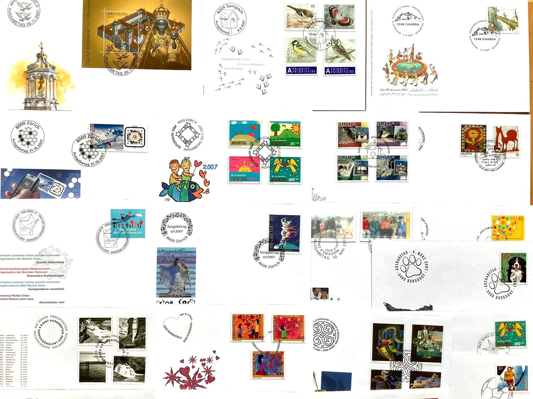 Tutti i francobolli: 2007 - Schweiz FDC Jahresausgabe – Nuovo (secondo la descrizione) da Liestal venduto da Skunk02 1