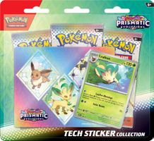 Pokemon Prismatic Evolutions Tech Sticker Collection Leafeon
