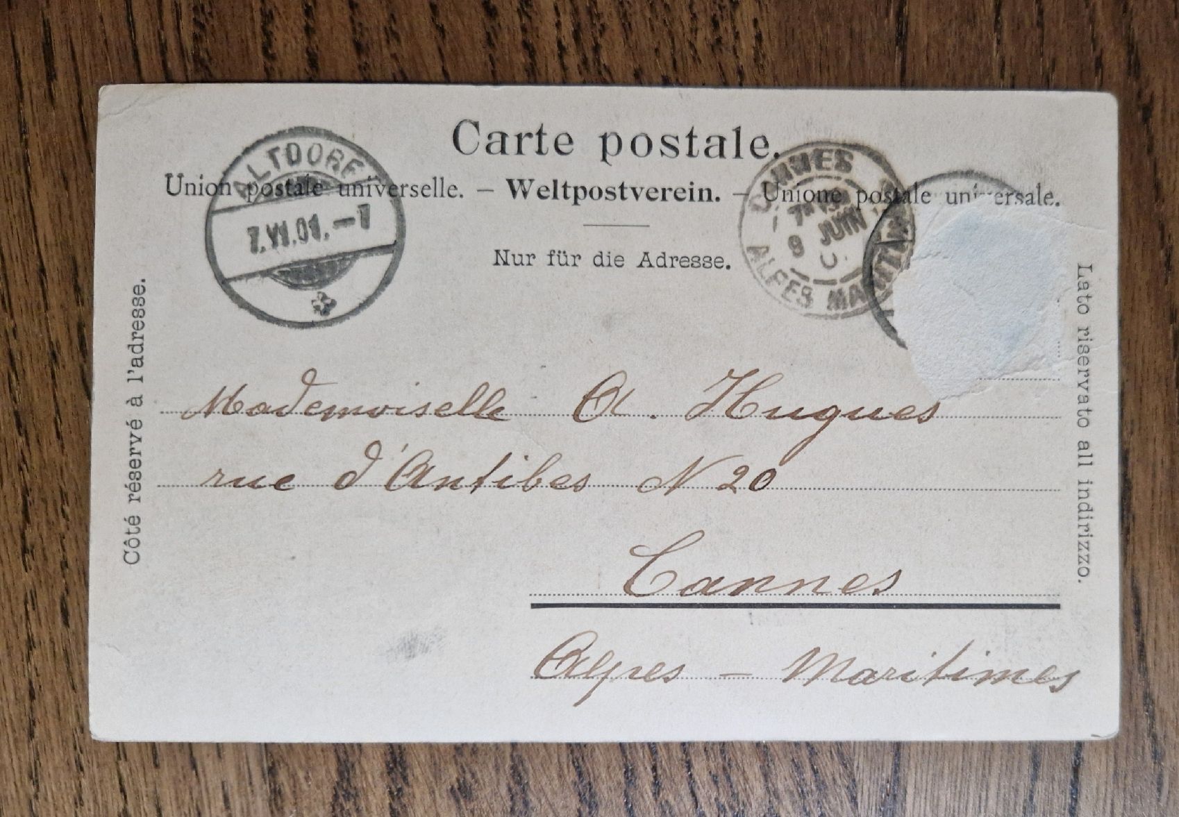 Cartoline postali: Altdorf 1901 – Usato da Ebikon venduto da Donar50 1