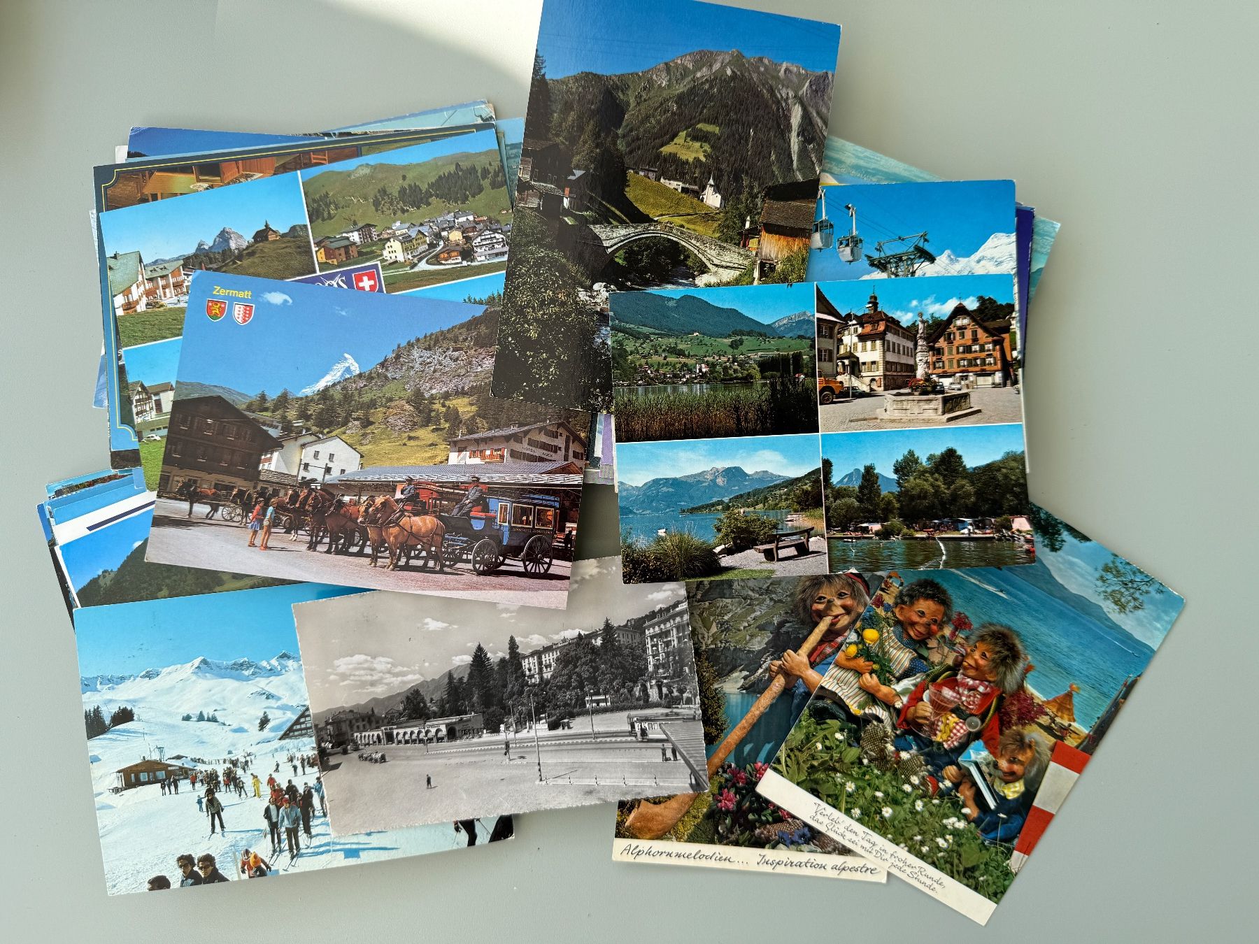 Ansichtskarten: Alte 🇨🇭Ansichtskarten, Schweiz, ca.90 Stück – Gebraucht aus Gersau von Schoggifan1