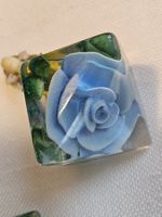 Vintage Lucite Plexiglas Blüten Ohrclips, 60er