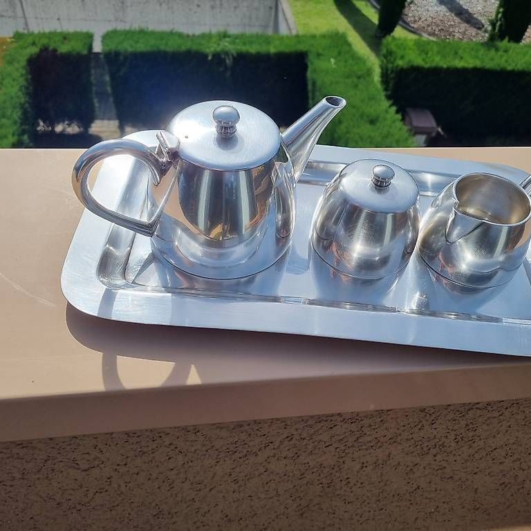 Set di piatti: Service à thé/café en argent – Usato da Gland venduto da Coyotte 2