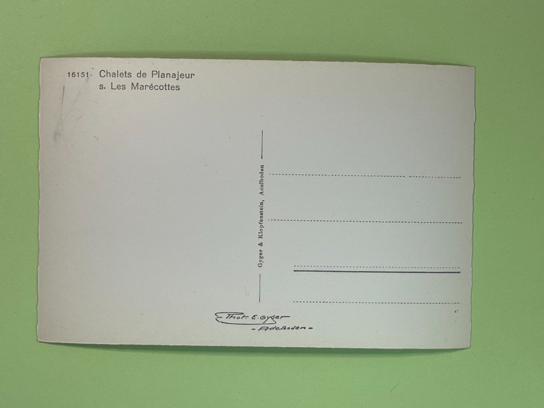 Cartoline postali: Chalets de Planajeur - s. les Marécottes – Usato da Steg VS venduto da _vinci_ 1
