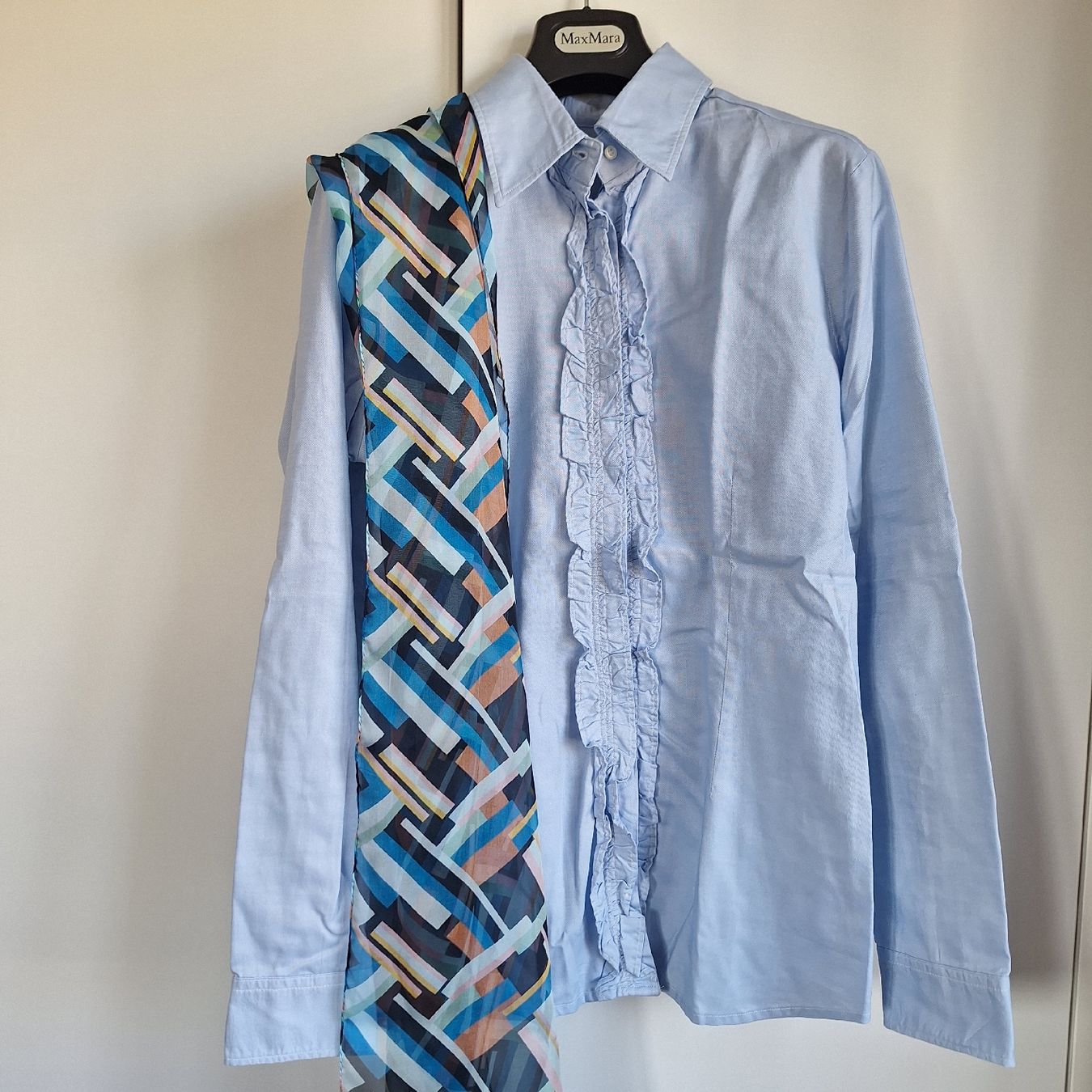 Camicette: Wunderschöne Rossana Diva Bluse, 38, Hellblau, Top Zustand! – Usato da Wettingen venduto da Blau8 1