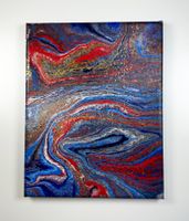 Acryl-Flüssigkeitsmalerei, rechteckig