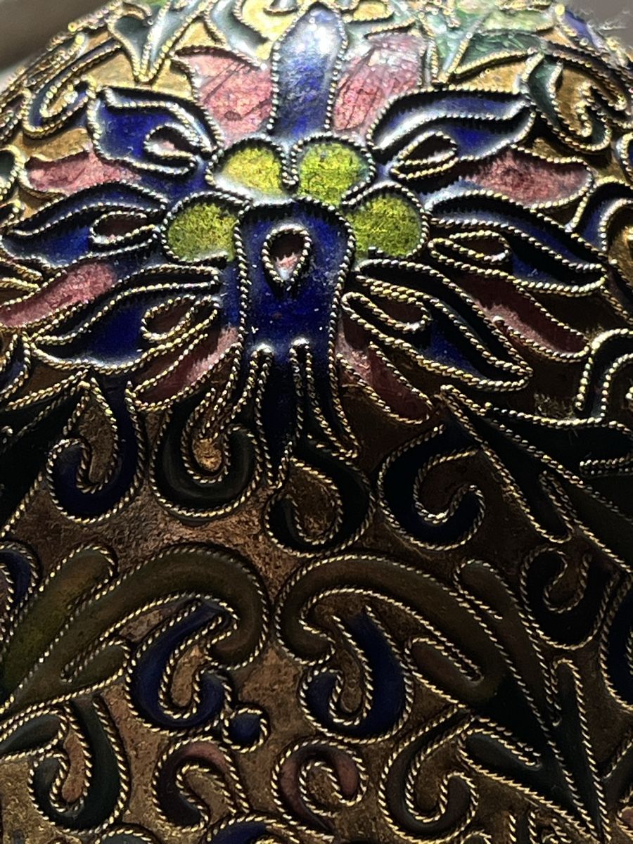 Sculture & Statue: Grosses Cloisonne Ei Emailmalerei – Usato da Wiesenberg venduto da swissantik 8