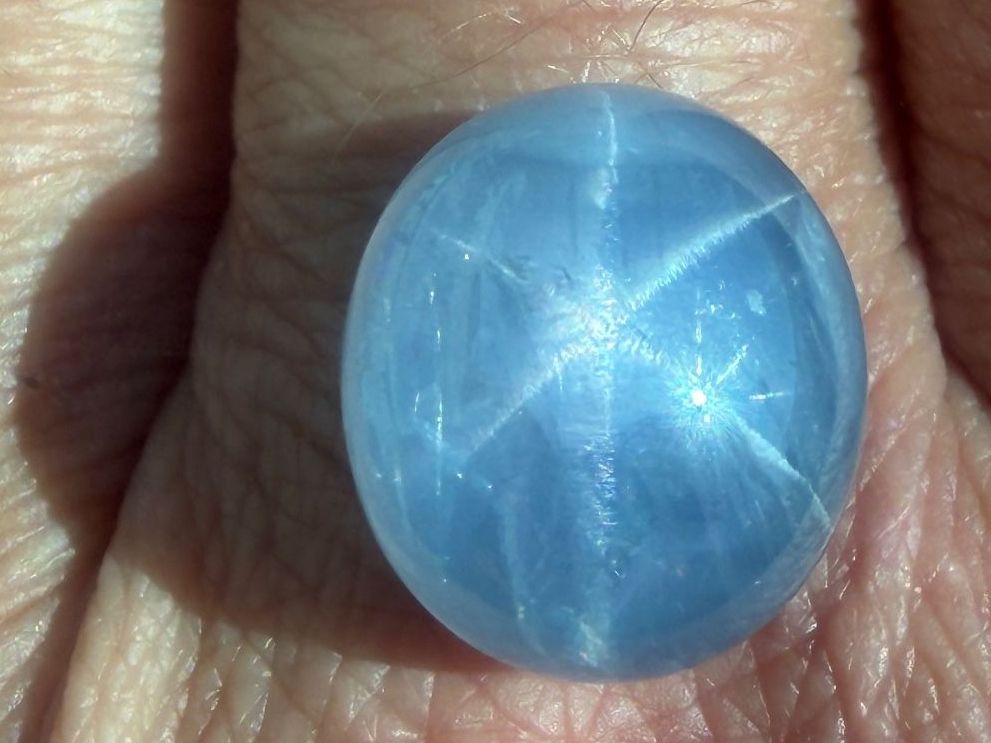 Pietre preziose: STERNSAPHIR gräulich/blau  22.55cts  Burma – Nuovo (secondo la descrizione) da Seftigen venduto da tigers12 3
