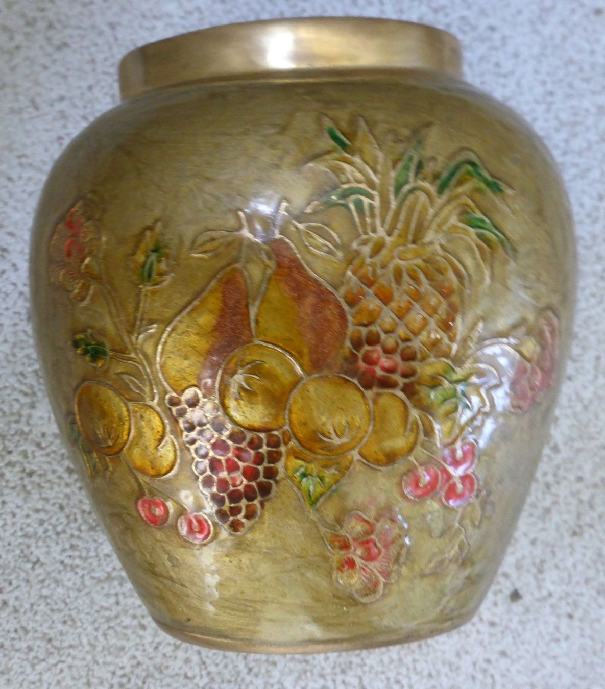 Vasen & Gefässe: ANTIKE -CLOISONNÉ  VASE,-12 x 11 CM, MESSING – Gebraucht aus Zürich von tritonis 2
